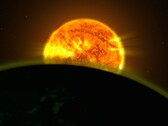 Künstlerische Darstellung von Sonne und Erde