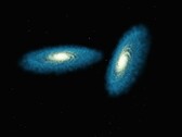 Illustrative Darstellung von zwei Galaxien