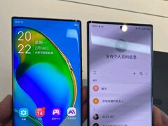Links das Axon 40 Ultra ohne Displayloch, rechts das altbekannte Samsung Galaxy S22 Ultra. Am Tag vor dem ZTE-Launchevent gibts auch ein neues Teaservideo.