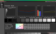 Graustufen vor der Kalibrierung (vs. P3)