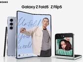 Erstmals zeigt sich ein Samsung Galaxy Z Flip5 mit größerem Coverdisplay auch als reales Foldable vor der Kamera. (Bild via Evan Blass)