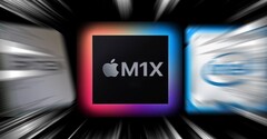 Die geschätzte Performance eines Apple M1X-Chips soll Intel und AMD alt aussehen lassen. (Bildquelle: AMD/Apple/Intel - bearbeitet)