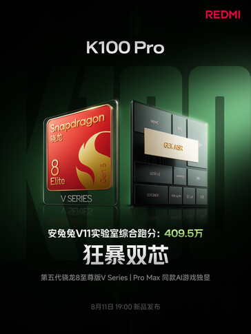 Das Redmi K100 Pro setzt auf den Snapdragon 8 Elite Gen 5 V Series