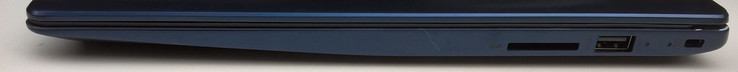 rechte Seite: SD-Kartenleser, 1x USB 2.0, Kabelschloss