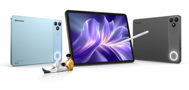 Der Teaser zum Blackview Zeno 6 Pro zeigt das Tablet von vorne und von hinten