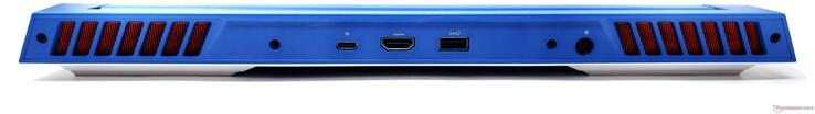 Hinten: USB 3.2-Gen2-Type-C mit DisplayPort-Output, HDMI 2.1, USB-3.2-Gen1-Type-A, Stromanschluss