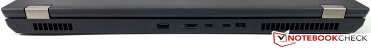 Hinten: USB-A 3.2 Gen1, HDMI 2.0, 2x Thunderbolt 3 (USB-C 3.2 Gen2), Strom (Slim Tip)