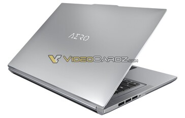 Gigabyte Aero 16 2022 – Hinten (Bild: VideoCardz)