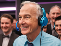 KI-basierte Hörhilfe löst das Cocktail-Party-Problem (Symbolbild erstellt mit Stable Diffusion)