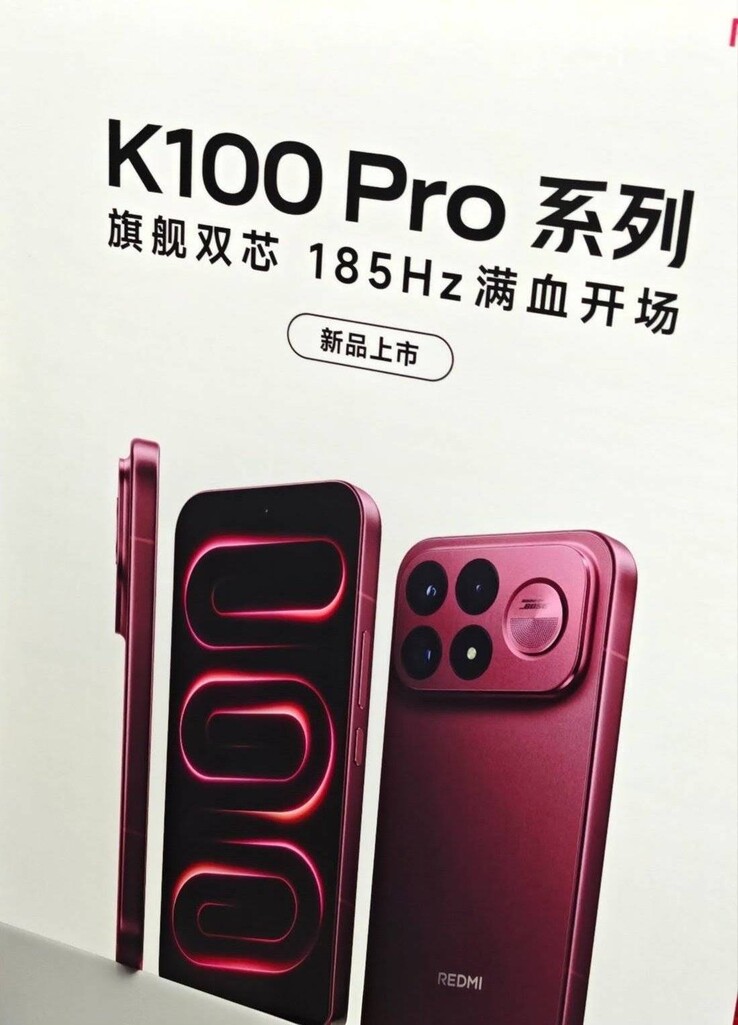 Das potentielle Redmi K100 Pro in einem sehr an iPhone 18 Pro Gerüchte erinnernden Farbton.