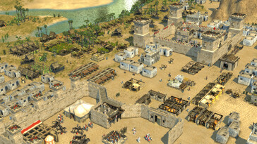 Eine Stadt in Stronghold Crusader 2.