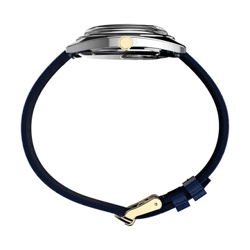 Timex Q 1976 Day and Date Seitenansicht