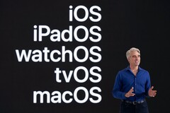 Craig Federighi hat zur WWDC stolz die Neuerungen gezeigt, die man bei Apples Software erwarten darf, neue Hardware könnte schon bald folgen. (Bild: Apple)