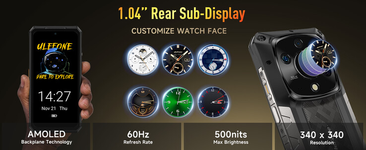 Auf dem zweiten Display lassen sich Benachrichtigungen anzeigen...