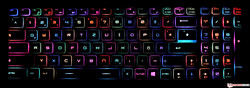 Steelseries-Tastatur des MSI GE73VR 7RF Raider (mit RGB-Beleuchtung)