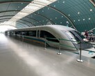 Aktuelle kommerzielle Magnetschwebebahnen wie der hier abgebildete Shanghai Transrapid erreichen Höchstgeschwindigkeiten von rund 300 bis 430 km/h