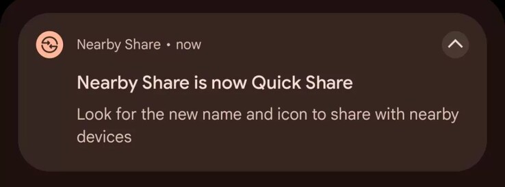 Google wird Nearby Share offenbar in Quick Share umbenennen. (Bild via @Za_Raczke)