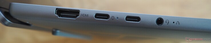 linke Seite: HDMI, 2x USB-C 3.1 Gen2 (DP 1.4 + PD), Audio