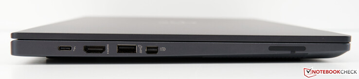 Links: Thunderbolt 4/USB 4 via Typ-C, HDMI 2.0b, USB 3.2 Gen2 Type-A, Mini DisplayPort 1.4a