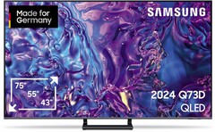 Beim Q73D handelt es sich um einen 75 Zoll großen QLED-TV für günstige 1.169 Euro (Bildquelle: Samsung)