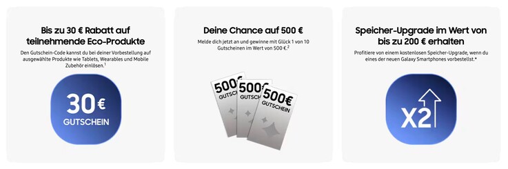 Samsung bietet zum Launch ein kostenloses Speicher-Upgrade.
