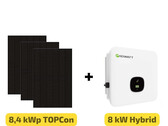 Solaranlage mit Solarmodulen samt N-Typ und Hybrid-Wechselrichter (Growatt, Suntech, Soliswerke - bearbeitet)