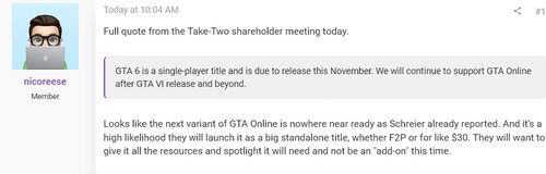 Zitat zu GTA Online von der Aktionärsversammlung von Take-Two