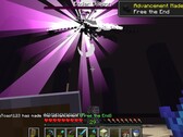 Ein Spieler besiegt den Enderdrachen in Minecraft