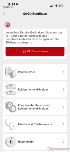 Geräteauswahl für Verbindungsaufbau