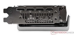 Die externen Anschlüsse der XFX Speedster MERC 310 Radeon RX 7900 XTX Black Edition