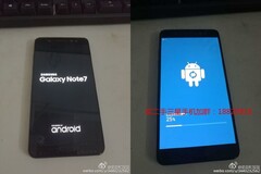 Das Samsung Galaxy Note 7 beim ersten Bootprozess.