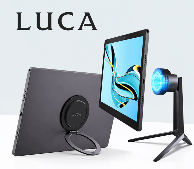 Luca-Tablet mit magnetischem Ständer und kabelloser Ladestation
