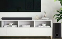 Die LG S77S Soundbar besitzt drei nach oben gerichtete Lautsprecher für räumlicheren Klang. (Bild: LG)