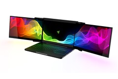 Project Valerie ist ein Razer Blade Pro mit ausfahrbaren 4K-Displays für 11.520 x 2.160 Pixel Auflösung.