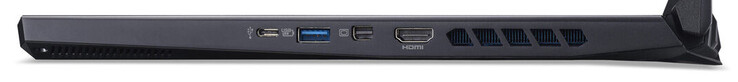 Rechte Seite: USB 3.2 Gen 2 (Typ C), USB 3.2 Gen 1 (Typ A), Mini Displayport, HDMI