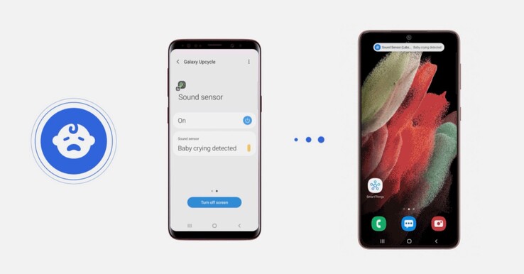 Ein altes Samsung Galaxy-Smartphone kann Nutzer beispielsweise informieren, wenn ein Baby schreit. (Bild: Samsung)
