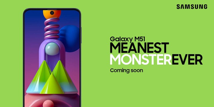 Das Galaxy M51 wird demnächst offiziell vorgestellt (Amazon India)