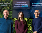 Von links: Microsofts Präsident Brad Smith, CFO Amy Hood und der CEO Satya Nadella (Bild: Brian Smale)