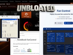 Browserfenster von Speedfan, Fan Control und Notebook Fan Control vor der NitroSense-App