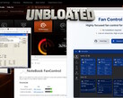 Browserfenster von Speedfan, Fan Control und Notebook Fan Control vor der NitroSense-App