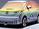 Schon als E-Bulli auf der Straße unterwegs: VW ID. Buzz Elektro-Minibus im Teaser-Video.