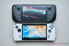 Das Asus ROG Ally kann bei sehr geringer TDP nicht ganz mit dem Steam Deck Schritt halten. (Bild: Notebookcheck)