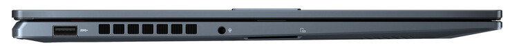 Linke Seite USB 3.2 Gen 1 (USB-A), Audiokombo, Speicherkartenleser (SD)