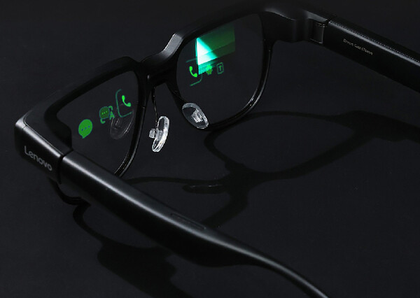 Die Lenovo Visual AI Glasses sind mit einem Micro-LED-Display bestückt (Bildquelle: Lenovo) 