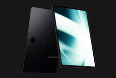 Das OnePlus Pad setzt auf ein 11,6 Zoll großes Display mit relativ schmalen Rändern. (Bild: @OnLeaks / MySmartPrice)