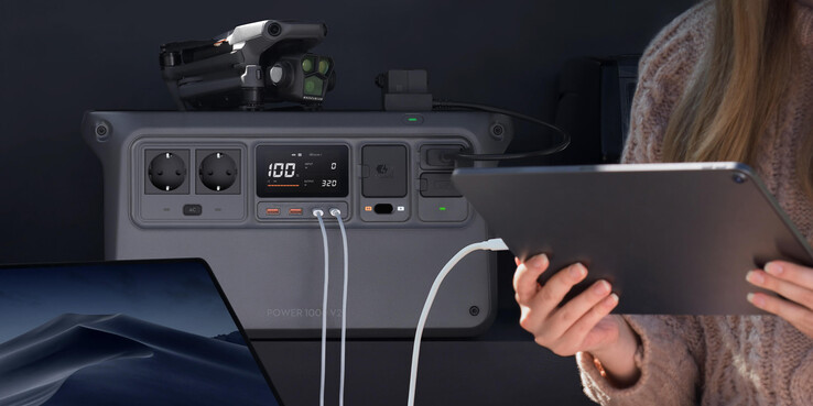 Über entsprechende Ausgänge lassen sich auch DJI-Ladegeräte versorgen (Bildquelle: DJI)