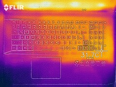 Wärmeentwicklung Oberseite (Leerlauf)