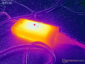 Das Netzteil erreicht bei hoher Auslastung Temperaturen von über 48 °C.