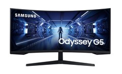 Das Topmodell der Samsung Odyssey G5-Serie bietet ein gekrümmtes, 34 Zoll großes WQHD-Panel im 21:9-Format. (Bild: Samsung)