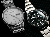 Eine Citizen- und eine Seiko-Uhr